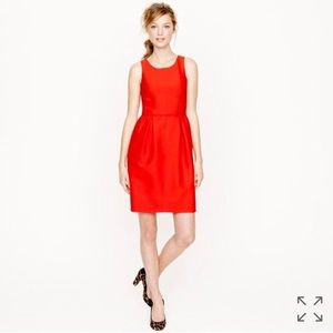J Crew red sleeveless wool and silk dress, Size 6